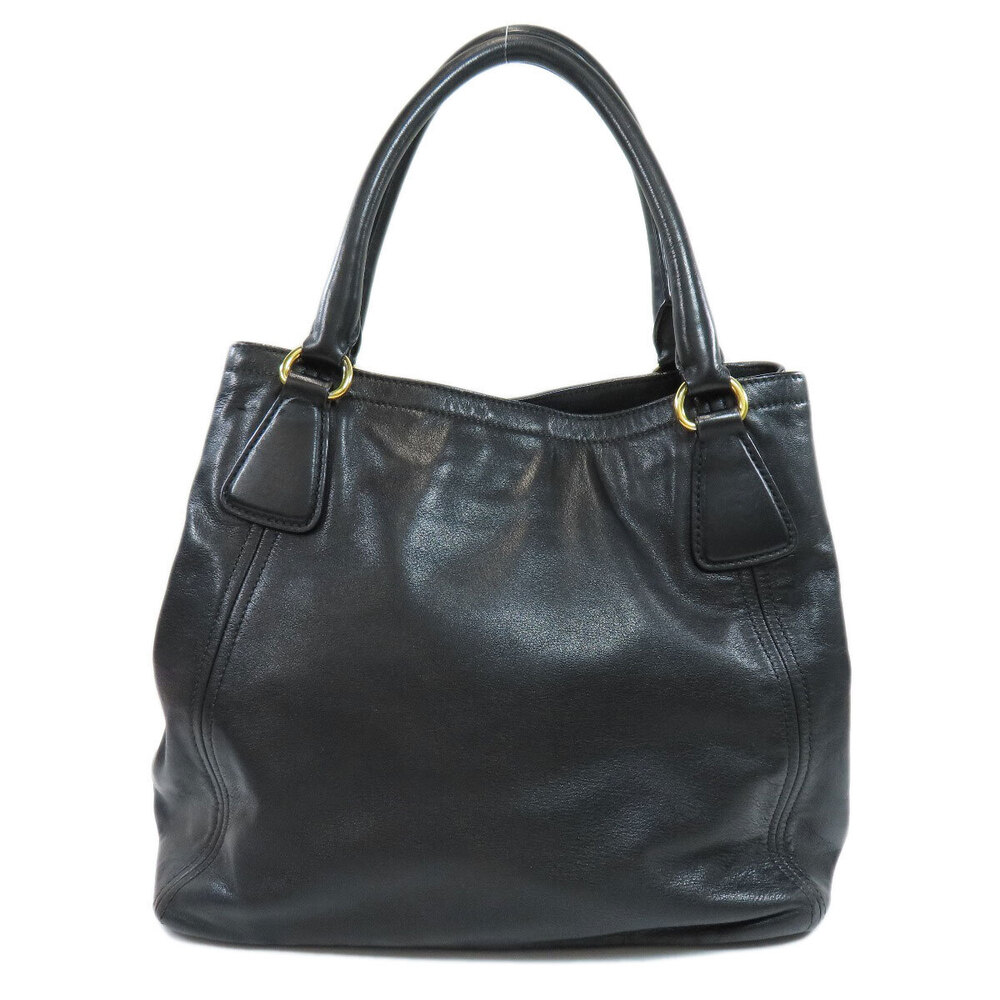 Prada Calfskin Bag Plate Tote